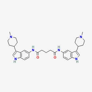 molecular formula C33H42N6O2 B10791634 N1,N5-bis(3-(1-methylpiperidin-4-yl)-1H-indol-5-yl)glutaramide 