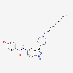 4-fluoro-N-(3-(1-octylpiperidin-4-yl)-1H-indol-5-yl)benzamide