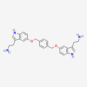 2-(5-((4-((3-(2-aminoethyl)-1H-indol-5-yloxy)methyl)phenyl)methoxy)-1H-indol-3-yl)ethanamine