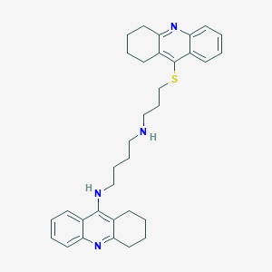 N-(1,2,3,4-Tetrahydroacridin-9-yl)-N-(3-(1,2,3,4-tetrahydroacridin-9-ylsulfanyl)propyl)-1,4-butanediamine