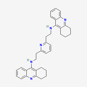 molecular formula C35H37N5 B10791743 2,6-bis{[(1,2,3,4-Tetrahydroacridin-9-yl)amino]ethyl}pyridine 