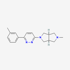 molecular formula C18H22N4 B10791778 cis-2-Methyl-5-(6-(3-methylphenyl)pyridazin-3-yl)-octahydropyrrolo[3,4-c]pyrrole Dihydrochloride 