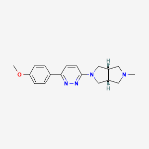 molecular formula C18H22N4O B10791790 cis-2-[6-(4-Methoxy-phenyl)-pyridazin-3-yl]-5-methyl-octahydro-pyrrolo[3,4-c]pyrrole p-Toluenesulfonate 