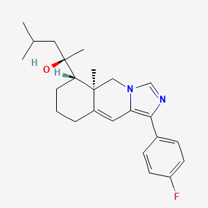 molecular formula C24H31FN2O B10791800 (R)-2-((5aR,6S)-1-(4-Fluorophenyl)-5a-methyl-5,5a,6,7,8,9-hexahydroimidazo[1,5-b]isoquinolin-6-yl)-4-methylpentan-2-ol 