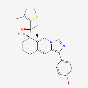 (S)-1-((5aR,6S)-1-(4-Fluorophenyl)-5a-methyl-5,5a,6,7,8,9-hexahydroimidazo[1,5-b]isoquinolin-6-yl)-1-(3-methylthiophen-2-yl)-ethanol