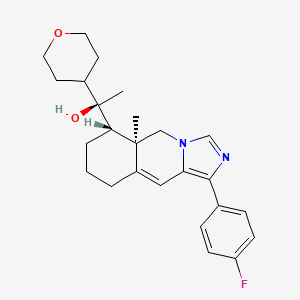 (R)-1-((5aR,6S)-1-(4-Fluorophenyl)-5a-methyl-5,5a,6,7,8,9-hexahydroimidazo[1,5-b]isoquinolin-6-yl)-1-(tetrahydro-2H-pyran-4-yl)-ethanol