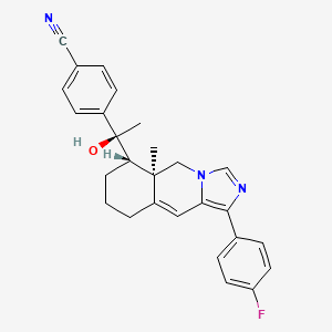 4-((S)-1-((5aR,6S)-1-(4-fluorophenyl)-5a-methyl-5,5a,6,7,8,9-hexahydroimidazo[1,5-b]isoquinolin-6-yl)-1-hydroxyethyl)benzonitrile