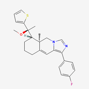 (5aR,6S)-1-(4-Fluorophenyl)-6-((S)-1-methoxy-1-(thiophen-2-yl)-ethyl)-5a-methyl-5,5a,6,7,8,9-hexahydroimidazo[1,5-b]isoquinoline