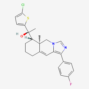 (S)-1-(5-Chlorothiophen-2-yl)-1-((5aR,6S)-1-(4-fluorophenyl)-5a-methyl-5,5a,6,7,8,9-hexahydroimidazo[1,5-b]isoquinolin-6-yl)-ethanol