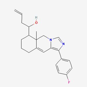 molecular formula C22H25FN2O B10791863 1-[1-(4-fluorophenyl)-5a-methyl-6,7,8,9-tetrahydro-5H-imidazo[1,5-b]isoquinolin-6-yl]but-3-en-1-ol 