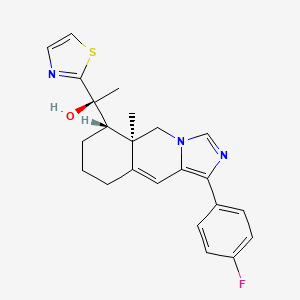 (1S)-1-[(5aR,6S)-1-(4-fluorophenyl)-5a-methyl-6,7,8,9-tetrahydro-5H-imidazo[1,5-b]isoquinolin-6-yl]-1-(1,3-thiazol-2-yl)ethanol