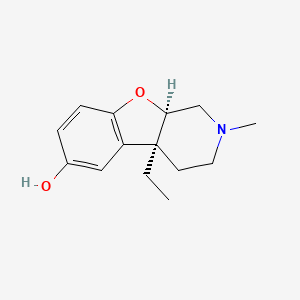 molecular formula C14H19NO2 B10791880 (4aS,9aR)-4a-ethyl-2-methyl-1,3,4,9a-tetrahydro-[1]benzofuro[2,3-c]pyridin-6-ol 