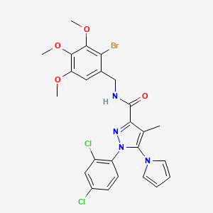 N-(2-Bromo-3,4,5-trimethoxybenzyl)1-(2,4-dichlorophenyl)-4-methyl-5-(1H-pyrrol-1-yl)-1H-pyrazole-3-carboxamide