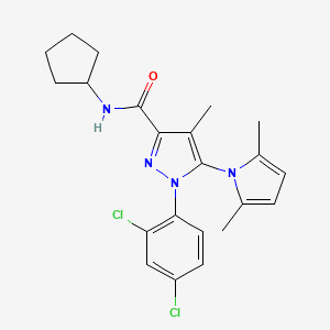 N-Cyclopentyl-1-(2,4-dichlorophenyl)-5-(2,5-dimethyl-1H-pyrrol-1-yl)-4-methyl-1H-pyrazole-3-carboxamide