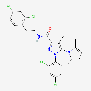 N-[2-(2,4-Dichlorophenyl)ethyl]1-(2,4-dichlorophenyl)-5-(2,5-dimethyl-1H-pyrrol-1-yl)-4-methyl-1H-pyrazole-3-carboxamide