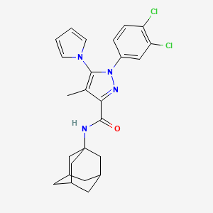 N-(Adamant-1-yl)1-(3,4-dichlorophenyl)-4-methyl-5-(1H-pyrrol-1-yl)-1H-pyrazole-3-carboxamide