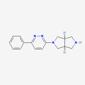 molecular formula C16H18N4 B10791981 (3aS,6aR)-5-(6-phenylpyridazin-3-yl)-2,3,3a,4,6,6a-hexahydro-1H-pyrrolo[3,4-c]pyrrole 