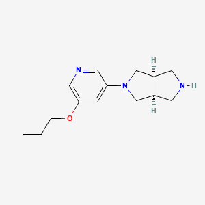 molecular formula C14H21N3O B10791988 Pyrrolo[3,4-c]pyrrole,octahydro-2-(5-propoxy-3-pyridinyl)-,(3aR,6aS)-rel- 