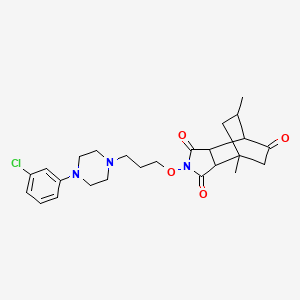 4-[3-[4-(3-Chlorophenyl)piperazin-1-yl]propoxy]-1,11-dimethyl-4-azatricyclo[5.2.2.02,6]undecane-3,5,8-trione