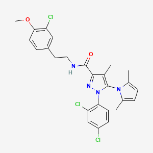 N-[2-(3-Chloro-4-methoxyphenyl)ethyl]1-(2,4-dichlorophenyl)-5-(2,5-dimethyl-1H-pyrrol-1-yl)-4-methyl-1H-pyrazole-3-carboxamide