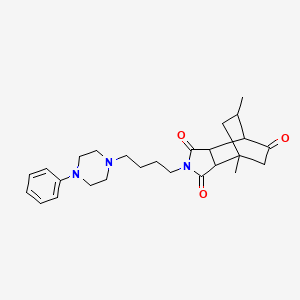 1,11-Dimethyl-4-[4-(4-phenylpiperazin-1-yl)butyl]-4-azatricyclo[5.2.2.02,6]undecane-3,5,8-trione