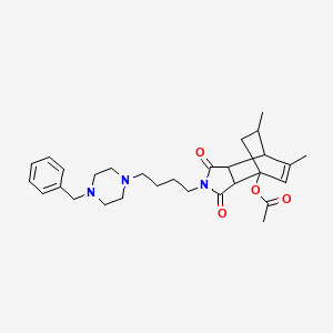 [4-[4-(4-Benzylpiperazin-1-yl)butyl]-8,11-dimethyl-3,5-dioxo-4-azatricyclo[5.2.2.02,6]undec-8-en-1-yl] acetate