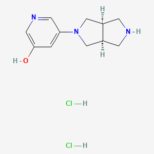 molecular formula C11H17Cl2N3O B10792060 cis-2-(5-Hydroxy-3-pyridinyl)octahydropyrrolo[3,4-c]pyrrole Dihydrochloride 