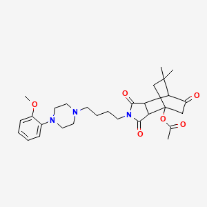 [4-[4-[4-(2-Methoxyphenyl)piperazin-1-yl]butyl]-8,8-dimethyl-3,5,11-trioxo-4-azatricyclo[5.2.2.02,6]undecan-1-yl] acetate