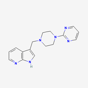 molecular formula C16H18N6 B10792105 3-{(4-(Pyrimidin-2-yl)piperazin-1-yl)methyl}-1H-pyrrolo[2,3-b]pyridine 