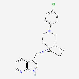 9-[(1H-pyrrolo[2,3-b]pyridin-3-yl)methyl]-3-(4-chlorophenyl)-3,9-diazabicyclo[4.2.1]nonane