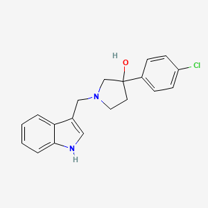 3-(4-Chlorophenyl)-1-(1H-indol-3-ylmethyl)pyrrolidin-3-ol