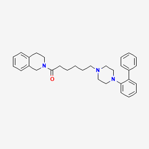 molecular formula C31H37N3O B10792139 2-[6-[4-(2-Diphenyl)-1-piperazinyl]-1-oxohexyl]-1,2,3,4-tetrahydroisoquinoline 