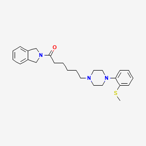 molecular formula C25H33N3OS B10792145 2-[6-[4-(2-Methylthiophenyl)-1-piperazinyl]-1-oxohexyl]isoindoline 