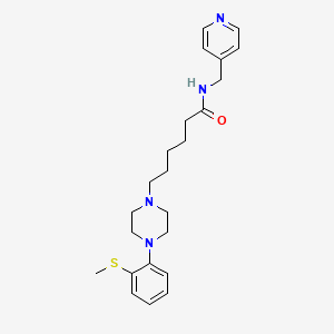 molecular formula C23H32N4OS B10792152 4-(2-Methylthiophenyl)-N-(4-pyridinylmethyl)-1-piperazinehexanamide 