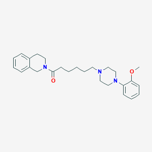 molecular formula C26H35N3O2 B10792158 2-[6-[4-(2-Methoxyphenyl)-1-piperazinyl]-1-oxohexyl]-1,2,3,4-tetrahydroisoquinoline 