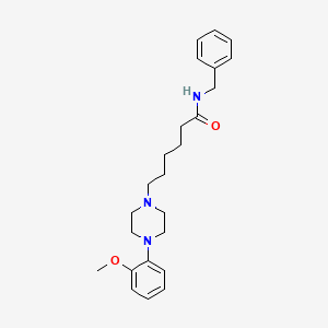 molecular formula C24H33N3O2 B10792177 N-Benzyl-4-(2-methoxyphenyl)-1-piperazinehexanamide 