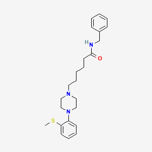 molecular formula C24H33N3OS B10792188 N-Benzyl-4-(2-methylthiophenyl)-1-piperazinehexanamide 