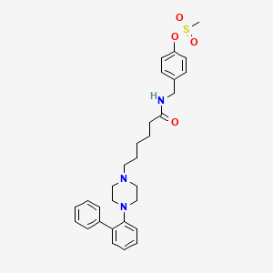 molecular formula C30H37N3O4S B10792234 N-(4-Methanesulfonyloxyphenylmethyl)-4-(2-diphenyl)-1-piperazinehexanamide 