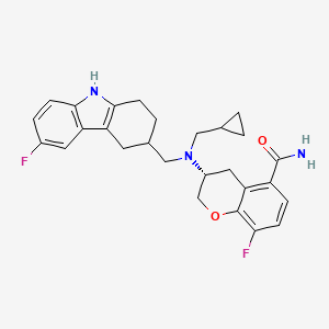 (3R)-(+)-3-((Cyclopropylmethyl){[6-fluoro-2,3,4,9-tetrahydro-1H-carbazol-3-yl]methyl}amino)-8-fluorochromane-5-carboxamide