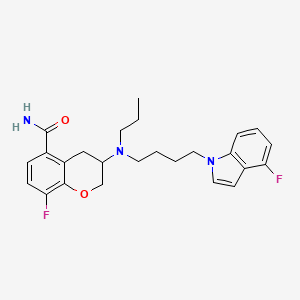 8-Fluoro-3-[[4-(4-fluoro-1H-indol-1-yl)butyl](propyl)amino]chromane-5-carboxamide