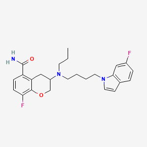 8-Fluoro-3-[[4-(6-fluoro-1H-indol-1-yl)butyl](propyl)amino]chromane-5-carboxamide