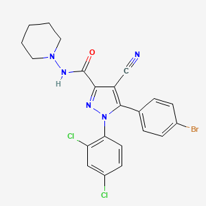 1-(2,4-Dichlorophenyl)-4-cyano-5-(4-bromophenyl)-N-(piperidin-1-yl)-1H-pyrazole-3-carboxamide