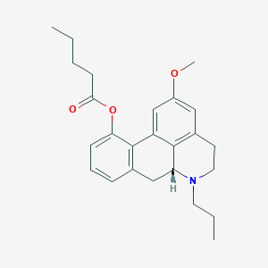 Pentanoic acid (R)-2-methoxy-6-propyl-5,6,6a,7-tetrahydro-4H-dibenzo[de,g]quinolin-11-yl ester