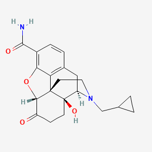 molecular formula C21H24N2O4 B10792387 3-Desoxy-3-carboxamidonaltrexone 