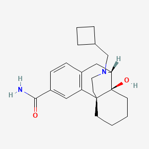 (1S,9R,10S)-17-(cyclobutylmethyl)-10-hydroxy-17-azatetracyclo[7.5.3.0^{1,10}.0^{2,7}]heptadeca-2,4,6-triene-4-carboxamide