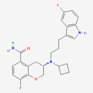 (3S)-(+)-3-{Cyclobutyl[3-(5-fluoro-1H-indol-3-yl)propyl]amino}-8-fluorochromane-5-carboxamide