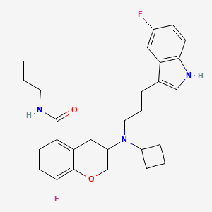 3-{Cyclobutyl[3-(5-fluoro-1H-indol-3-yl)propyl]amino}-8-fluoro-N-propylchromane-5-carboxamide