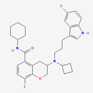 3-{Cyclobutyl[3-(5-fluoro-1H-indol-3-yl)propyl]amino}-N-cyclopentyl-8-fluorochromane-5-carboxamide