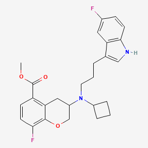 Methyl 3-{cyclobutyl[3-(5-fluoro-1H-indol-3-yl)propyl]amino}-8-fluorochromane-5-carboxylate