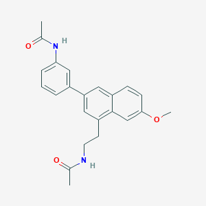 molecular formula C23H24N2O3 B10792517 N-[2-(3-(3-Acetylaminophenyl)-7-methoxynaphth-1-yl)ethyl]acetamide 